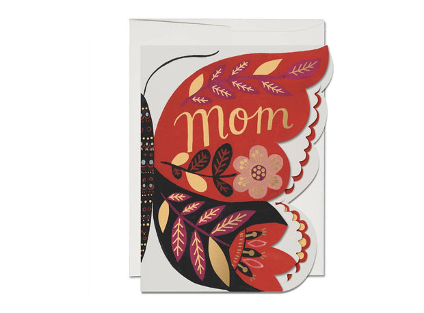 Red Cap Cards - Butterfly Mom