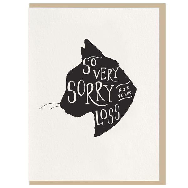 Dahlia Press - So Very Sorry Cat Sympathy Greeting Card